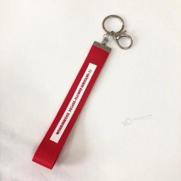批发便宜的定制品牌商标刺绣钥匙扣，钥匙扣，钥匙圈
