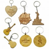 OENWAY Logo personnalisé en forme de personnages de dessin animé mignons métal pu cuir bois sculpture laser nom imprimé porte-clés