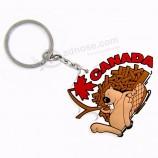 Promotional gift new products custom logo soft pvc rubber keychain