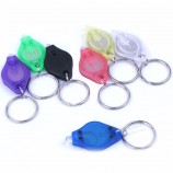 Diamant Porte-clés Porte-clés Torche en plastique llaveros Porte-clés Porte-clés Lumière Mini Ultraviolet Violet UV Lumière Torche LED Porte-clés