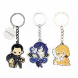 Andenkenkarikaturemail niedliches keychain, kundenspezifisches Metall keychain / keychain kundenspezifisches Logo, Halter keychain Gewohnheit