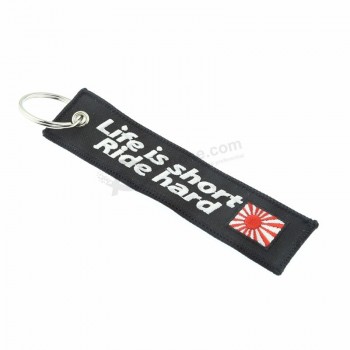 Custom embroidered keychain/key tag/jet tags