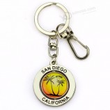 keychain china supplier wholesale tourist souvenirs custom made enamel logo metal keychain