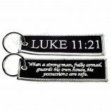 высокомарочный изготовленный на заказ логос вышил холодную бирку keychains с крюком D