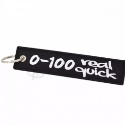 Kingdkey Factory Custom Flight Embroidery personalized keychains tag with Your Own Logo