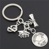 graduation ceremony memorial gift graduation caps graduate diplom keychain women Men keyring