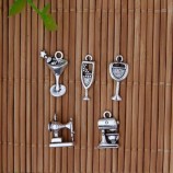 antikes Silber Becher & Kaffeemaschine Charm Anhänger Brauch