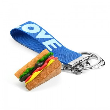 Hot Dog Cake Sandwich Schlüsselanhänger für Markenhersteller