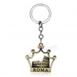 Porte-clés de mode Colisée romain Porte-clés Rome Italie Couronne pendentifs