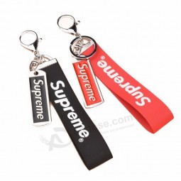 marca personalizada logotipo bordado chaveiro chaveiro