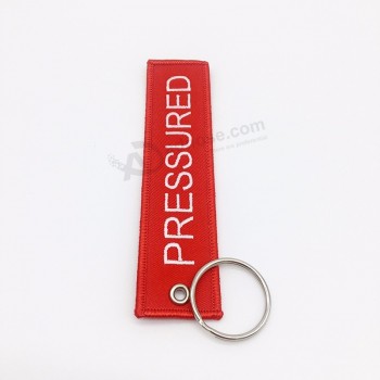 Wholesale custom logo airbus embroidery keychain,key rings,key tags