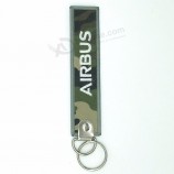 custom fabric material embroidery keychain factory design your Own embroidered Key Tag