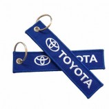 portachiavi ricamo logo personalizzato auto all'ingrosso, portachiavi, tag chiave