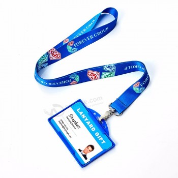 Huacheng Wholesale Dye Sublimation ID card lanyard for keys Neck Strap With Lobster Hook