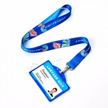 Huacheng en gros Dye Sublimation carte d’identité longe pour clés Sangle de cou avec crochet à homard
