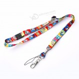 Nouveau populaire multicolore personnalisé marque logo Tour de cou pour clés Sangles avec clip réglable