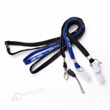 Mots-clés de nom bon marché longe réglable en nylon tissé en plastique avec cordon porte-clés en métal pour les clés Normes Nylon Astm F887