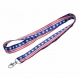 Huacheng Mousqueton Sublimation Impression personnalisée Logo Lanière en polyester pour clés