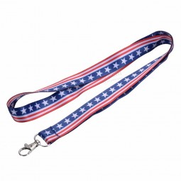 Huacheng Mousqueton Sublimation Impression personnalisée Logo Lanière en polyester pour clés
