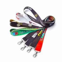 Huacheng individuelles Drucken Logo ID-Karte Lanyard für Schlüssel Sublimation mit Metallhaken N0 Minimum