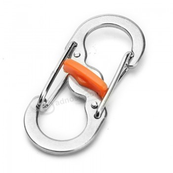 Custom S Shape Plastic Steel Anti-theft Carabiner KeyChain Hook Clip Buckle