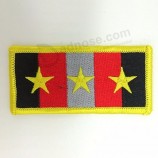 Personnalisé hibou broderie fleur Patch fournisseur Fer 3d Flock Badges Épingle personnalisée sur les patchs brodés