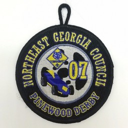 towel chenille patches wolf embroidery patch sports iron On custom 3d flock badges