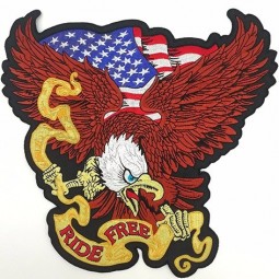 wholesale foods clothes custom flower applique rose patches letter D embroidery patch