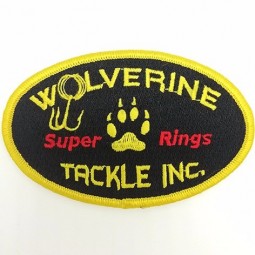 over lock woven national embroidered self adhesive For Hat 75% embroidery patches
