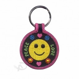 name chain metal seal hang tags manufacturer Key Tag custom woven keychain
