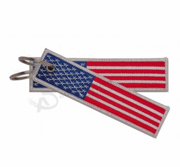 embroidery keyrings cheap keychains promotional custom embroidered keychain patch