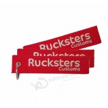 kundenspezifische Mannschaft Schlüsselumbauten keychain förderndes Markenlogoandenkenluftfahrt-Stickerei llavero Umbau Oem