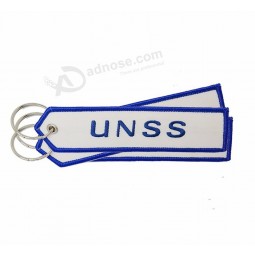 keepsake customization Tag fabric with animal embroidery keychain custom