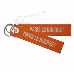 keytag kundenspezifischer Flug keychains billig gestickter Schlüsselring