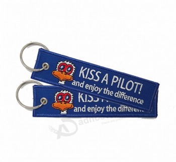 自定义钥匙扣用于品牌飞机链缝制钥匙扣