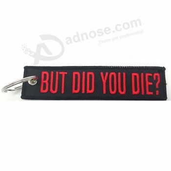 Vêtement Chaîne Moto OEM Porte-clés Rouge Broderie Mettre en évidence Aviation Cadeaux