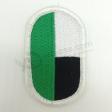 merrow border Für Kleidung 75% Stickerei überträgt benutzerdefinierte Eisen-auf-Flock-Patches