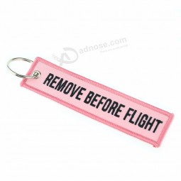 Fashion REMOVE BEFORE FLIGHT Pink Keychain for Cars Motorcycles Stitch pink Keychain Keyring key tag for Vehicle key fob llavero