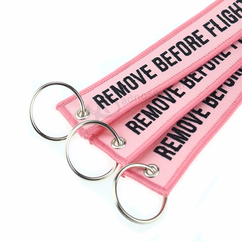 Fashion-Jewelry-Chain-Keychain-for-Cars-Motorcycles-Embroidery-Key-Chain-Pink-Key-Fob-REMOVE-BEFORE-FLIGHT