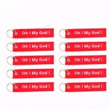 10pcs remove luggage Tag label before flight keychain fashion Car motorcycle fashion Bag logo Oh My God key chain chaveiro