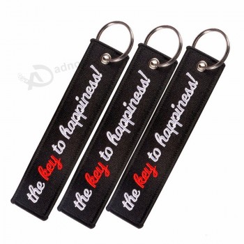 fashion Key Tag bijoux keychain for motorcycles The Key to happiness Key fobs Key ring chaveiro remove before flight brand Tag