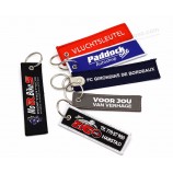 wholesale china custom design your Own fabric Key chain Key ring advertisting souvenir airplane woven embroidered Key Tag for promotion gift