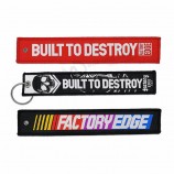 custom embroidered key chain key tag jet tags