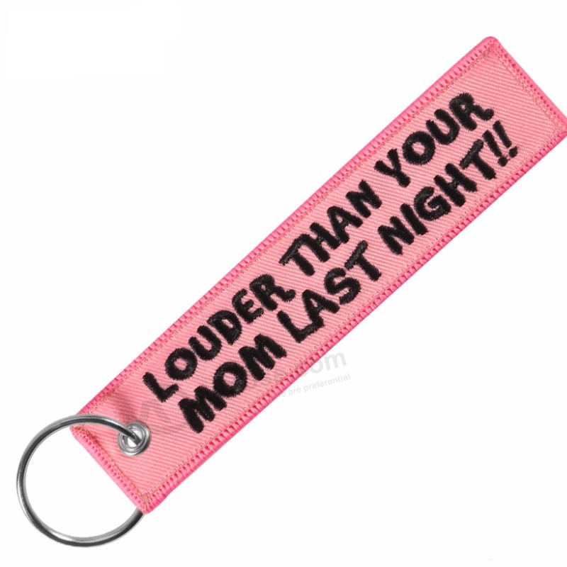 3-PCS-时尚汽车钥匙扣-Bijoux-粉红色刺绣-摩托车钥匙链-礼物-标签-钥匙扣（2）