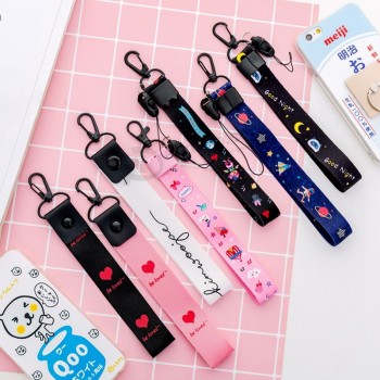 Accessoires de voyage de dessin animé personnalisés Anneau de téléphone portable Cordon de clé