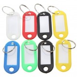 plastic Key tags ID label name tags with split ring For baggage Key chains Key rings