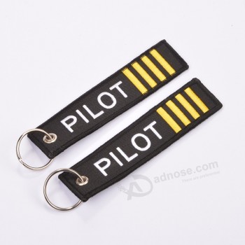 Porte-clés broderie Aviation Cadeau Porte-clés Étiquette