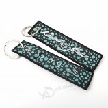 brand logo merrow border woven hotel Key keychain For collections