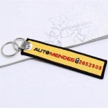 embroidery crew keychain flight motorcycle personal design embroidery keychain