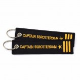 embroidered luggage Tag label keychain wholesale